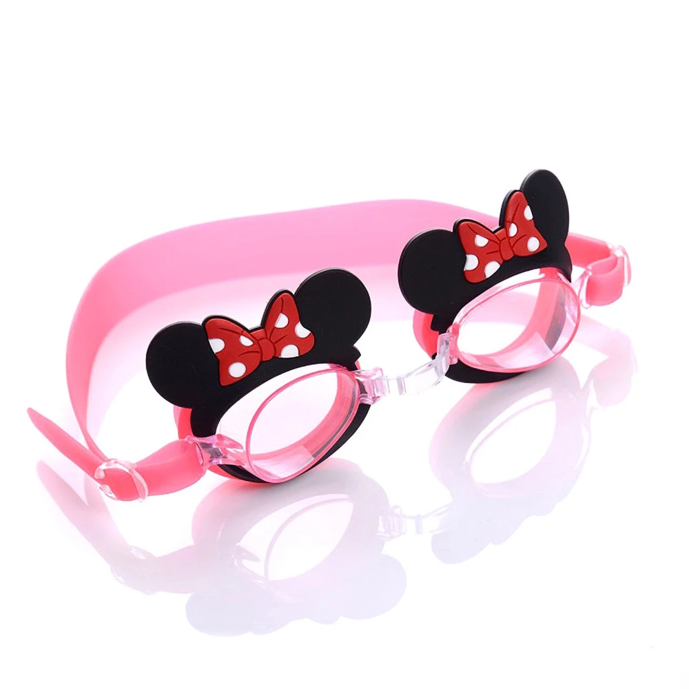 Waterproof Children Swimming Goggles Anti Fog Cartoon Kids Swim Goggles for Boys Girls Pink Mouse