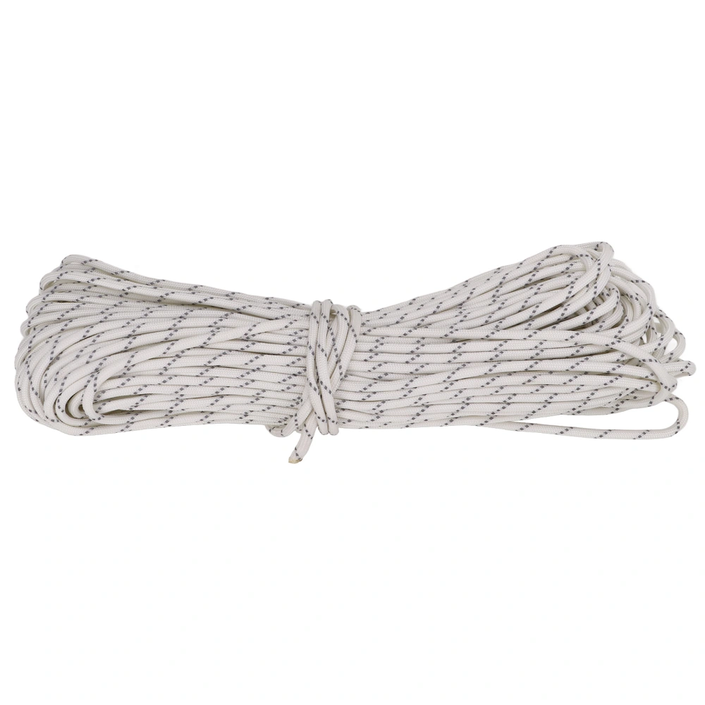 BuyWeek 4mm Outdoor Luminous Tent Fixed Rope 31 Meters 9 Cores Reflective Parachute Cord for Outdoor Camping Hiking Creamy White