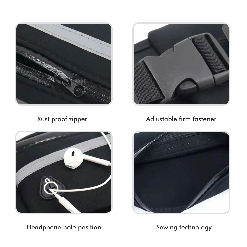 Dog Hands Free Leash with Zipper Pouch Reflective Running Leash Waist Bag Pack for Outdoor Jogging Walking Night Running