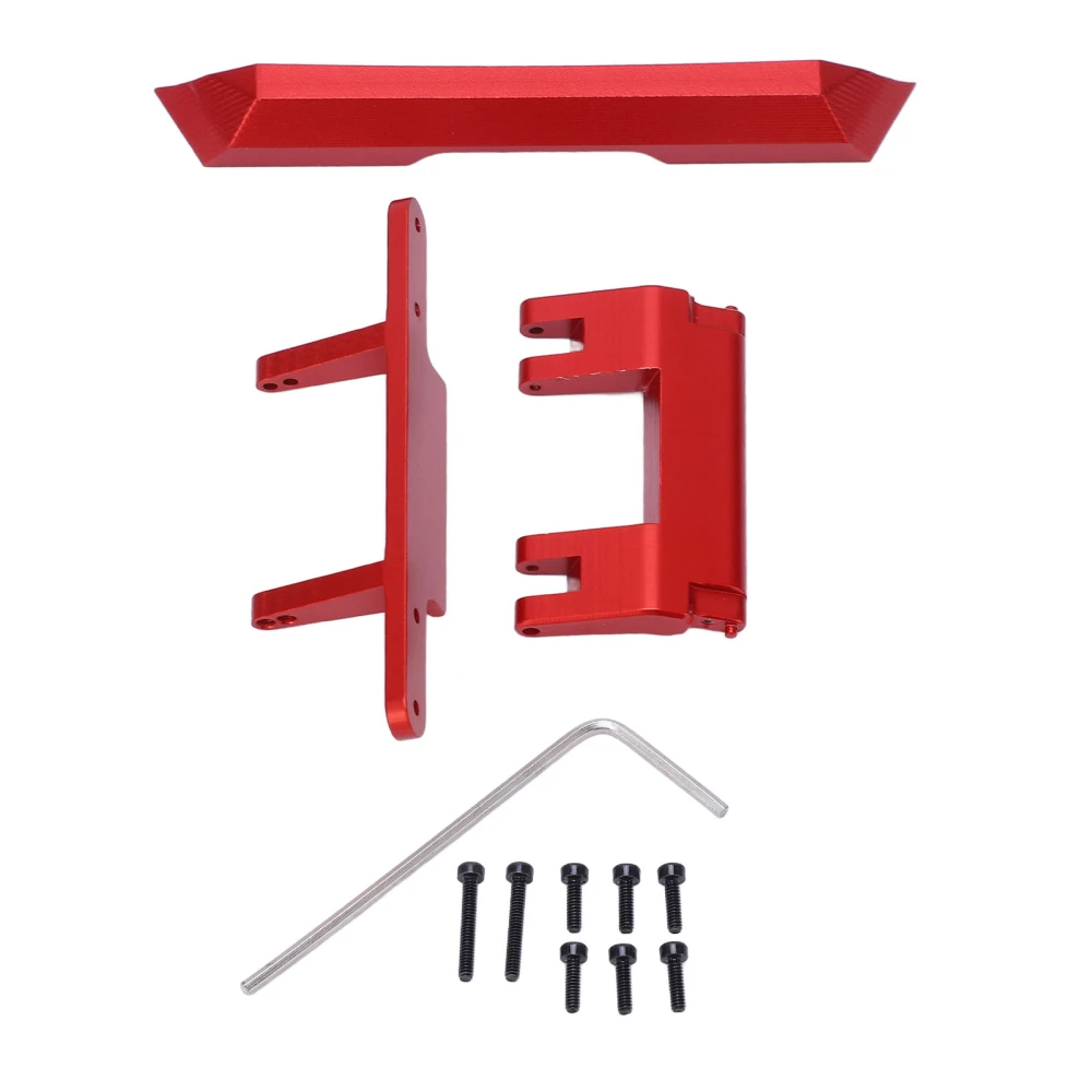 RC Rear Bumper Kit Aluminum Alloy Rear Bumper Replacement Parts for Axial SCX24 1/24 RC Crawler Red