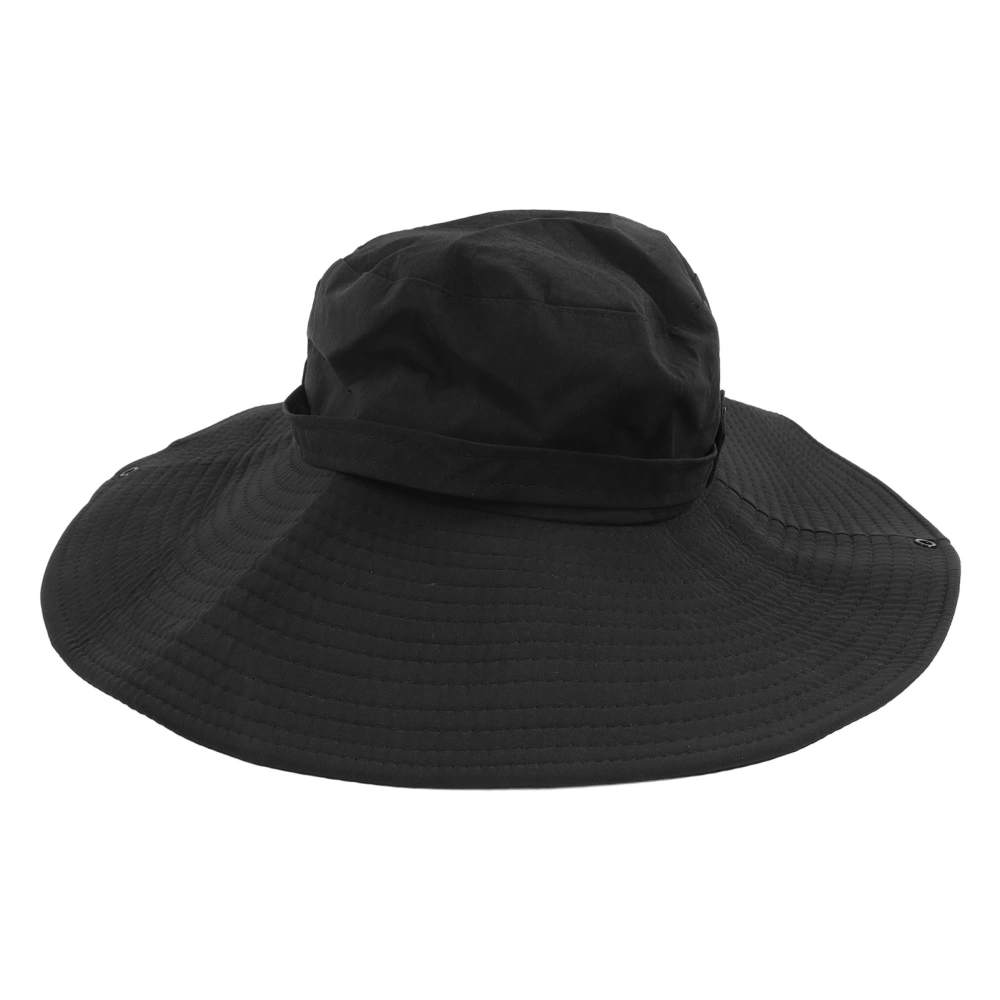 Fishing Hat Over UPF 50 UV Protection Adjustable Waterproof Versatile Wide Brim Bucket Hat for Outdoor Fishing Black