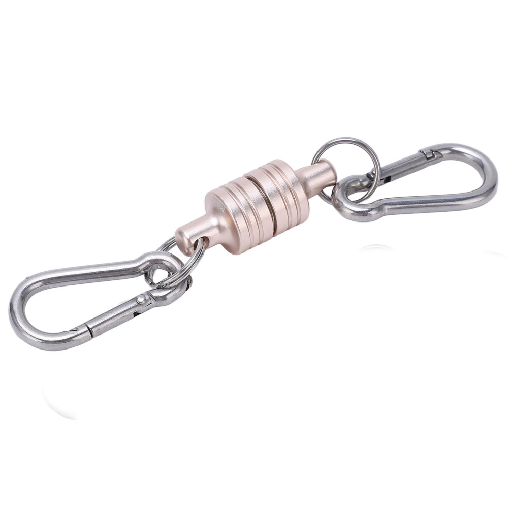 MagConnect 2KG Magnetic Release Detachable Pull Apart Keychain Secure Key Attachment to Bag Easy Access to Keys Silver Pink