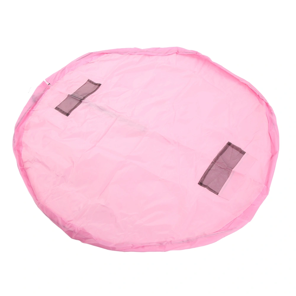 BuyWeek Drawstring Toy Play Mat Polyester Outdoor Indoor Waterproof Toy Storage Bag for Kids Diameter 140CM Pink