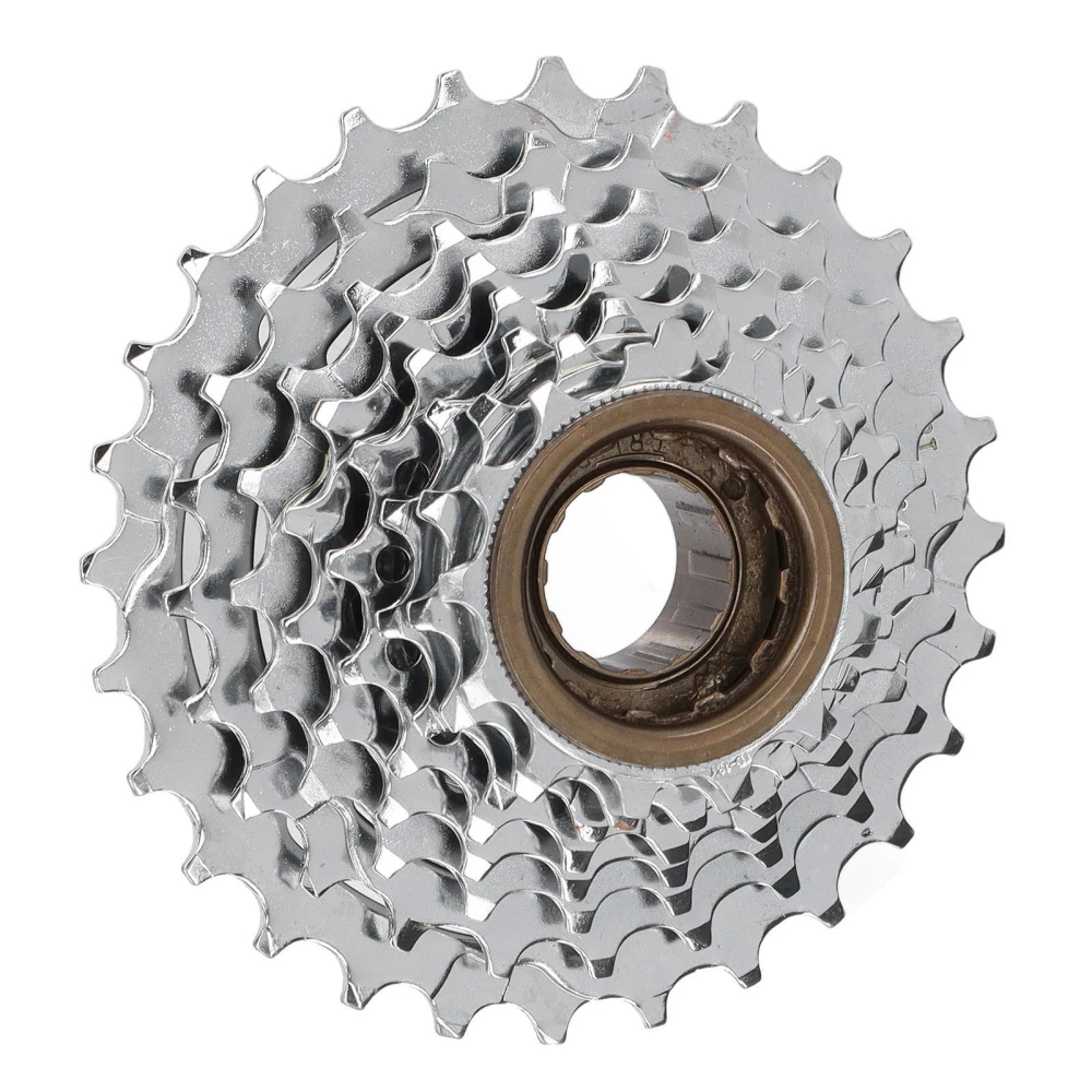 Bicycle Freewheel Sliver Steel 8 Speed 13‑28T Threaded Flywheel for Mountain Bike