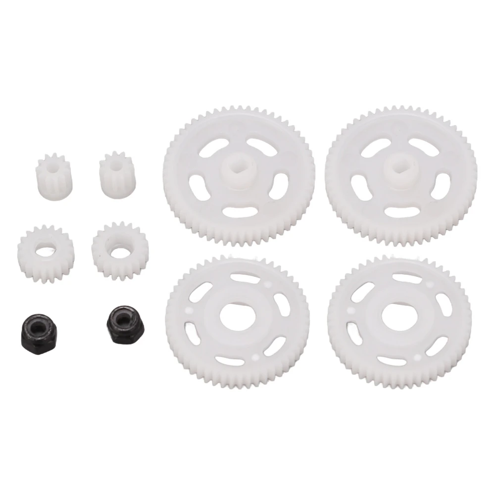 RC Motor Pinion Gear Set White Lightweight for Axial SCX24 1/24 Remote Control Model Vehicle