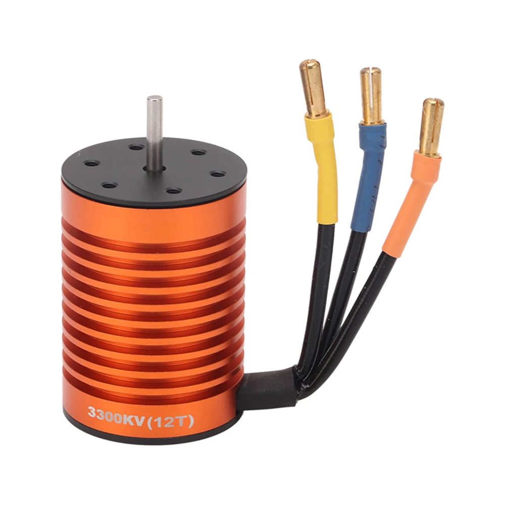 RC Brushless Motor F540 3300KV 4 Pole 12 Slot High Torque Waterproof RC Car Brushless Motor for 1:10 Model RC Car