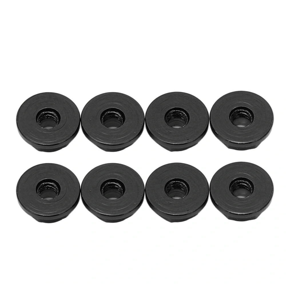 BuyWeek 8Pcs 1/24 M2 Anti Loose Nut Aluminium Alloy Flanged Nylon Lining Anti Loose M2 Hex Self Locking Nuts for Axial for SCX24 Black