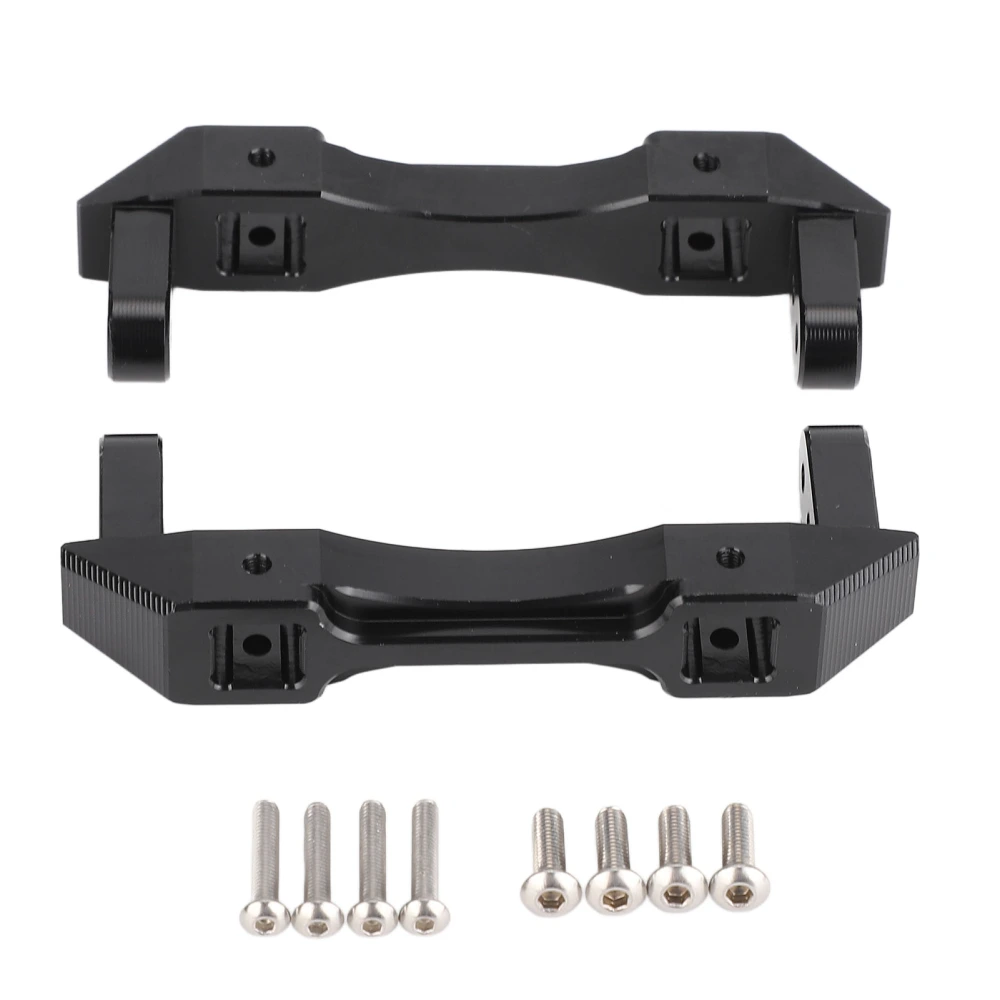 2Pcs RC Bumper Bracket 1/10 LCG Black Aluminium Alloy Wear Resistant RC Bumper Mount Bracket for 1/10 LCG Bumper