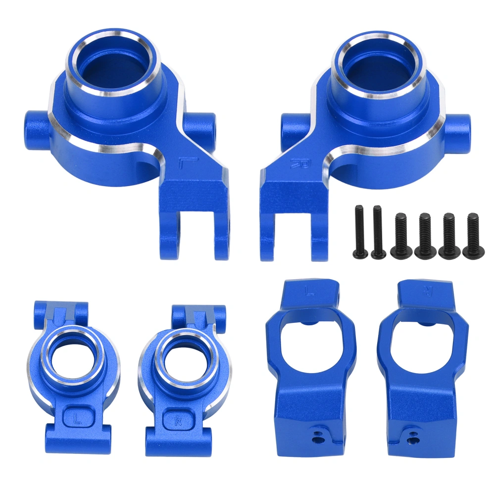 RC Steering Cup Rear Axle Seats C Hub Set Reduced Friction Aluminum Alloy RC Accessories for MAXX 2.0 1/10 RC Cars Dark Blue