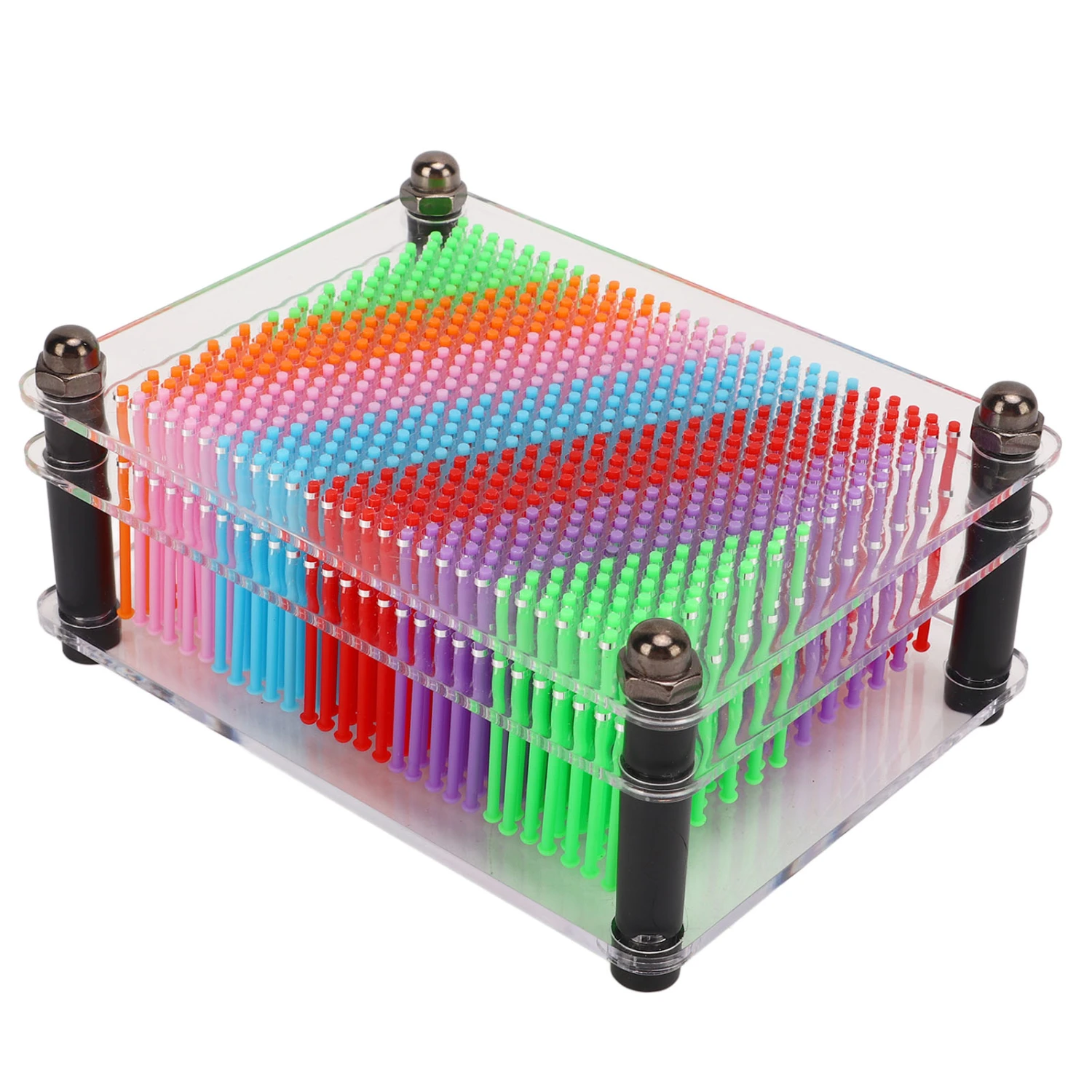 3D Pin Sculpture Handprint Facial Model Transparent Acrylic Clone Funny Prank Toy for Children S