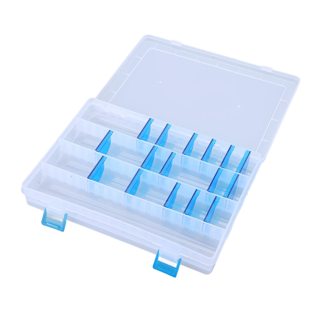 Fishing Tackle Tray Plastic Clear Lightweight Fishing Tackle Storage Box with Inserts for Fishhook