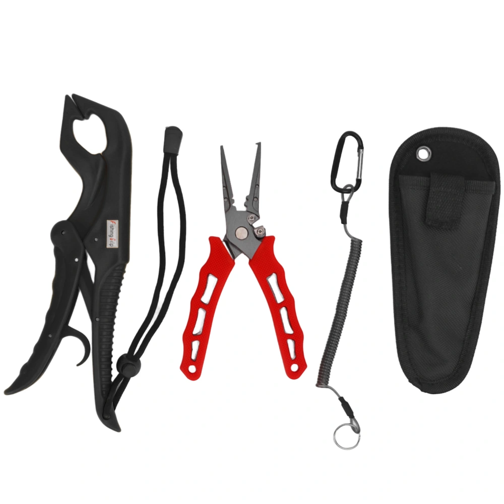 Multifunction Fishing Pliers Fish Lip Gripper Fishing Assistant Tool Men Gifts for Ice Lake Fishing Black