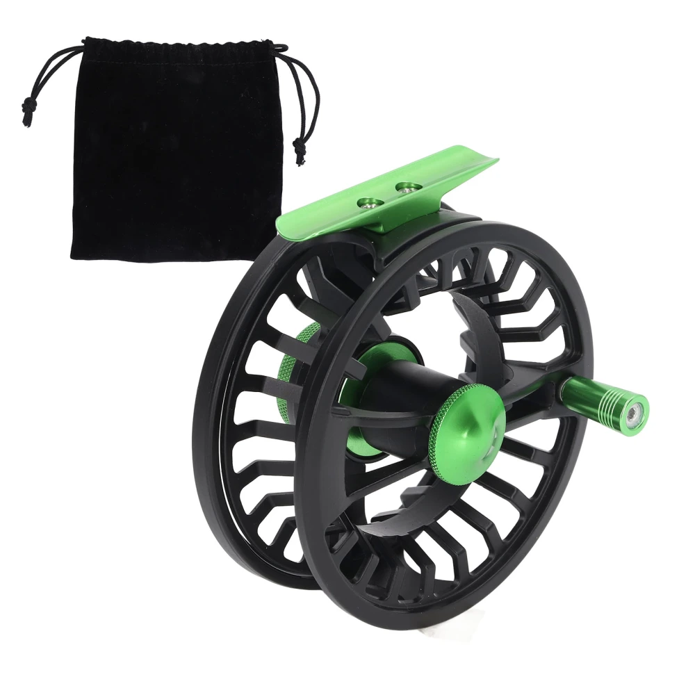 Fly Reel Aluminium Alloy Hand Changed 7/8 Black Green Fly Fishing Reel With Storage Bag for Seawater