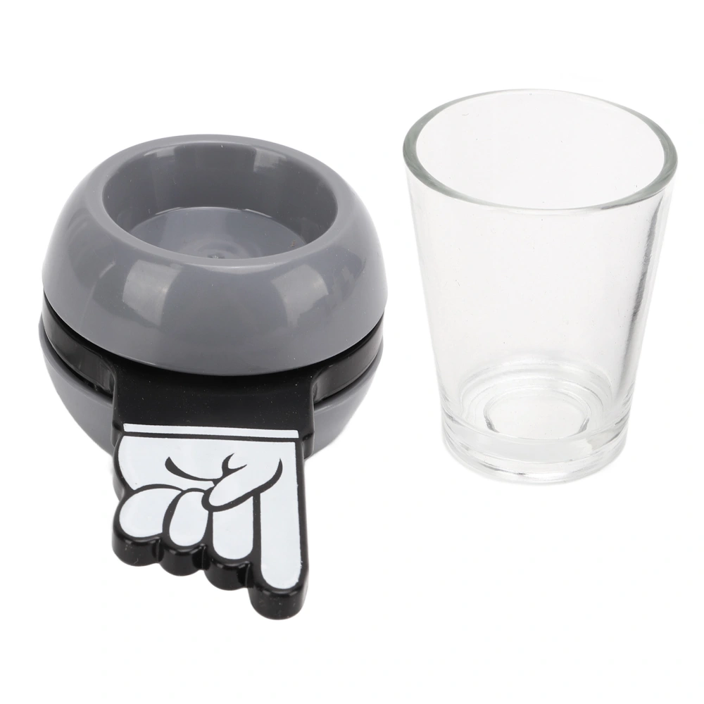 BuyWeek Drinking Game Non Toxic Drinking Finger Turntable Pointer with Glass Cup for Friends Gatherings