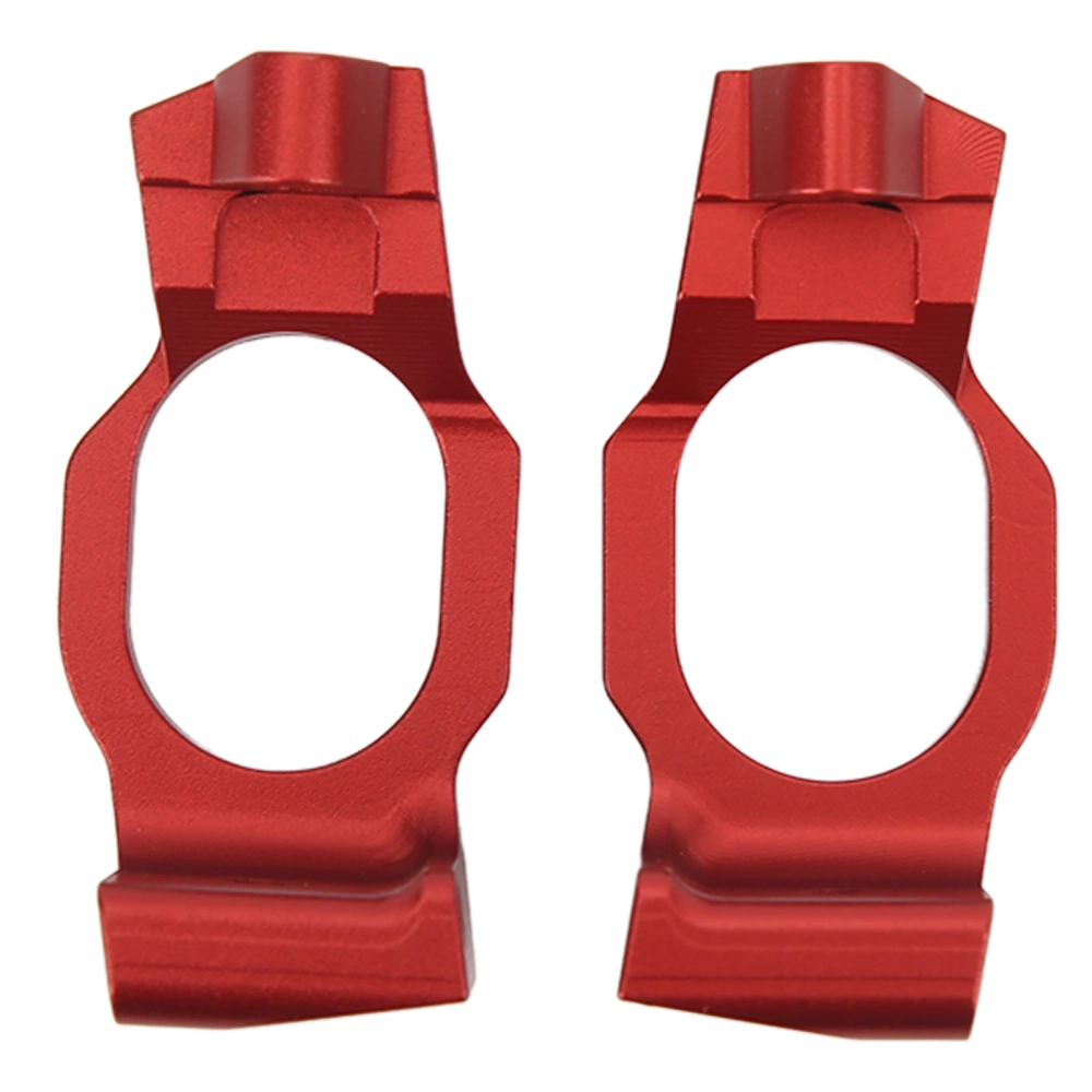 2Pcs Caster Blocks C Hub Aluminium Alloy High Strength Reduce Vibration Aluminium Caster Blocks for Traxxas 1/10 MAXX2 0 Red