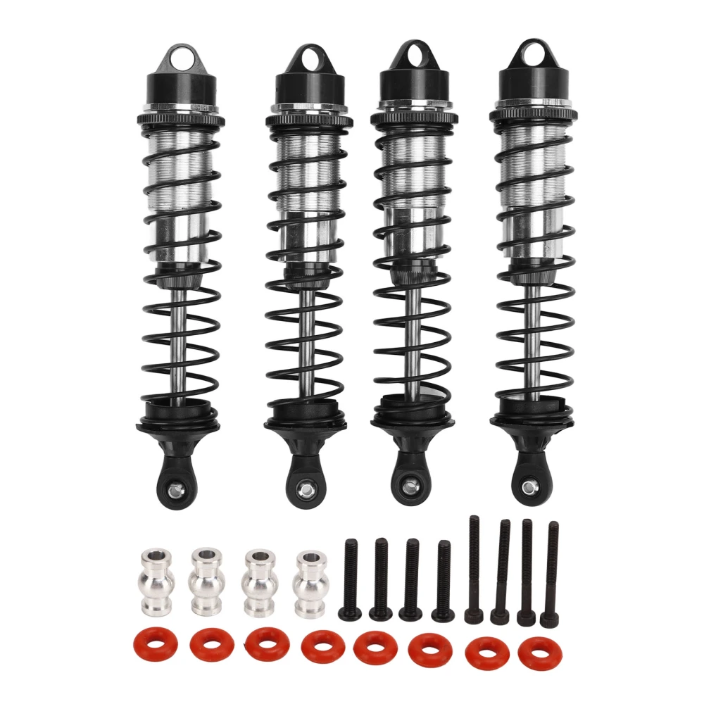 4PCS RC Front Rear Shock Absorbers RC Car Damper Replacement Part for Traxxas MAXX 2.0 1/10 RC Car Black