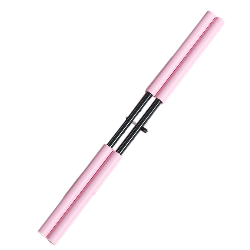 BuyWeek Humpback Corrective Stick Adjustable Stainless Steel Foam Retractable for Back Fitness Exercise Pink