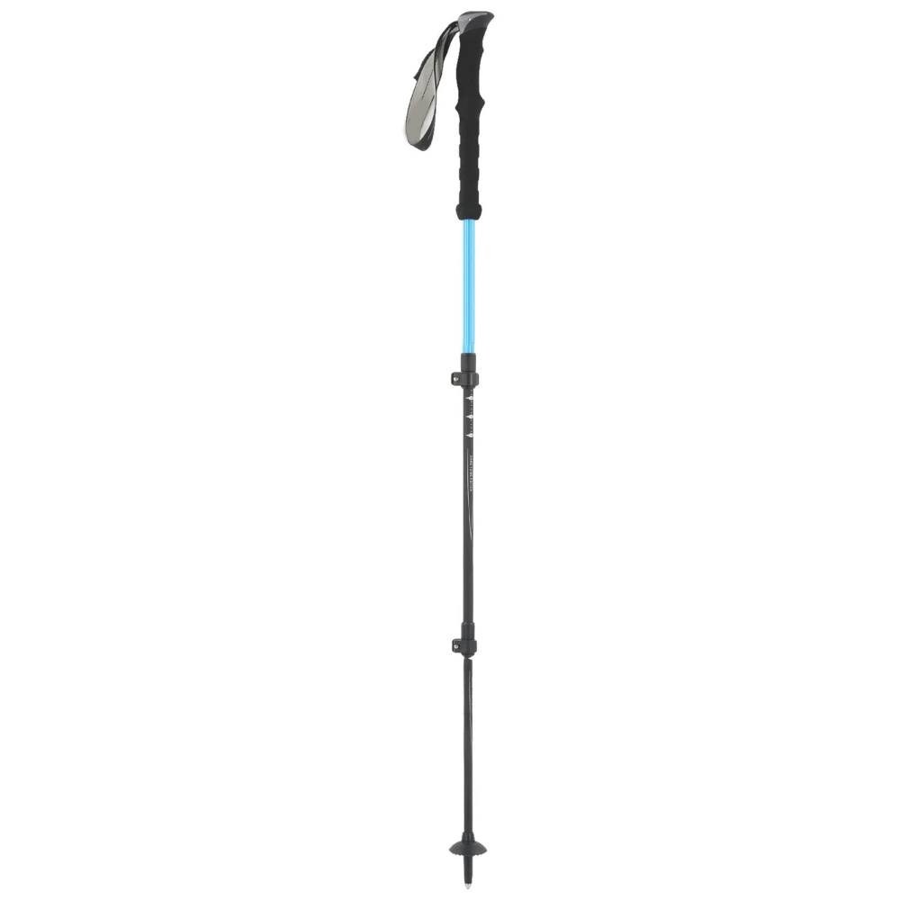 Carbon Fiber Hiking Pole 3 Section Retractable Walking Stick Lightweight Wear Resistant Ergonomically Hiking Stick Sky Blue