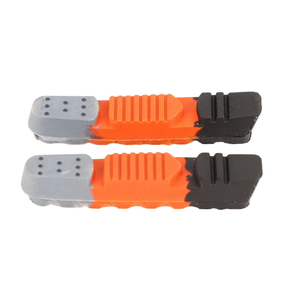 BuyWeek 1 Pair Bike Brake Pads Wear Resistant Rubber 3 Color Brake Pads Blocks for Road Bikes Mountain Bikes Folding Bikes