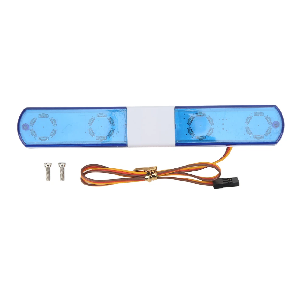 RC Police Light Ultra Bright Simulation Model Car LED Police Flash Light 145x22x12mm For 1:8 1:10 RC Model Car Blue