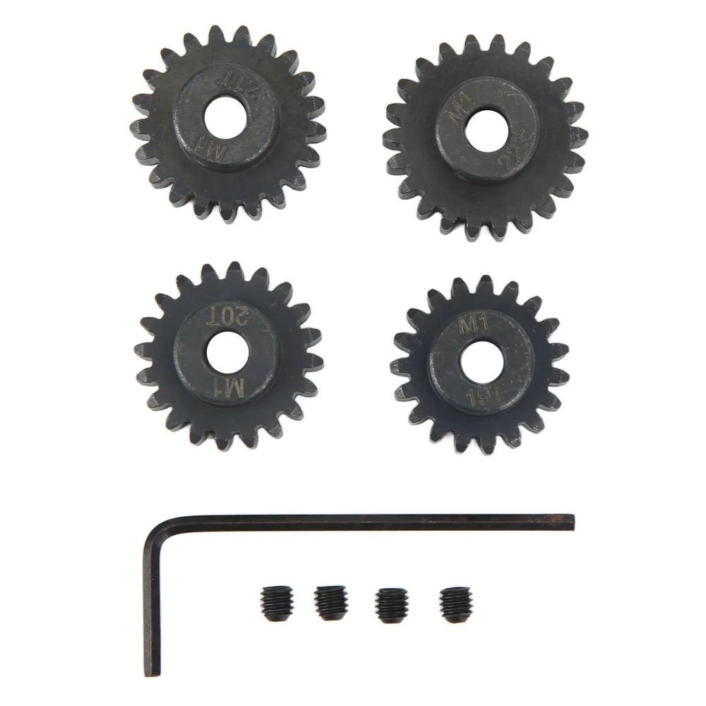 M1 5mm RC Motor Pinion Gear Set Replacement Gear Kit 19T 20T 21T 22T for 1/8 RC Model Car