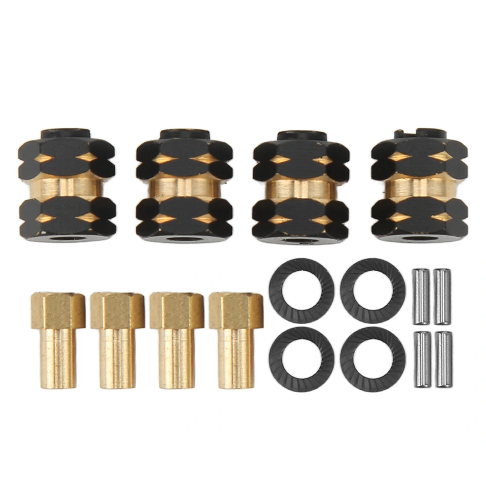 4PCS RC Wheel Hub Hex Extension Adapter Brass for Axial SCX24 AXI90081 AXI00001 1/24