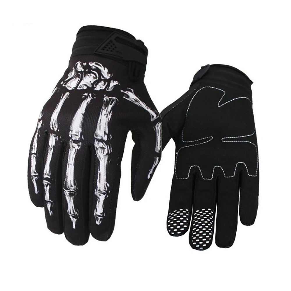 1 Pair Motorcycle Skeleton Bones Motocross Gloves Outdoor Windproof Waterproof MTB Sports Gloves