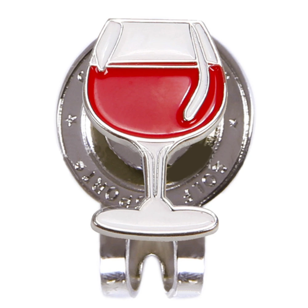 Wine Glass Shaped Magnetic Metal Hat Clip Ball Mark Fit for Visor Outdoor Accessories Marker