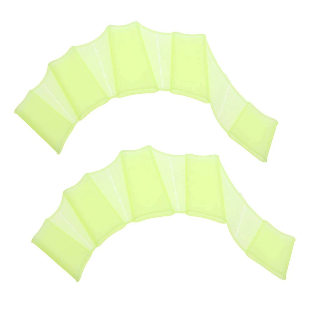 1 Pair Silicone Swim Gear Fins Hand Web Flippers Training Diving Gloves Webbed Gloves for Women Men Kids