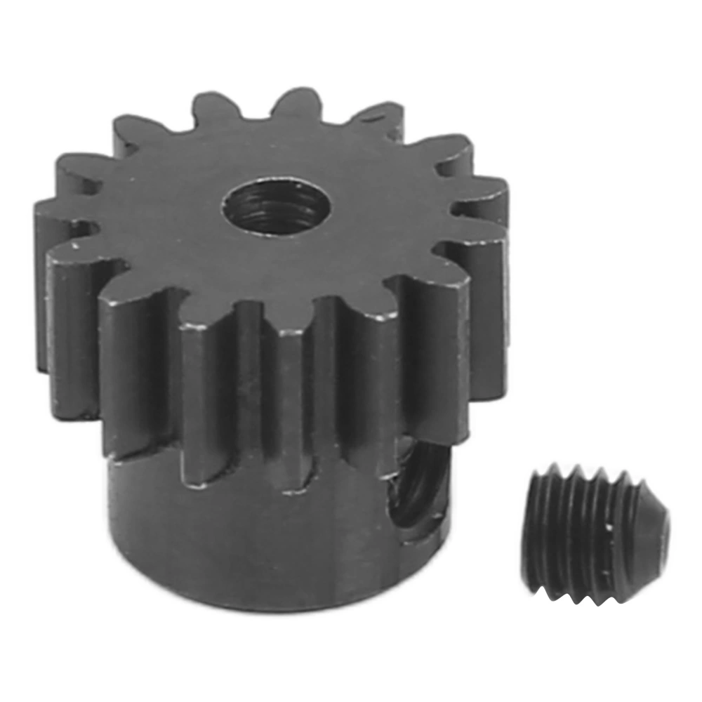 RC Motor Gear Steel 15T Rust Protection Wearproof Replacement RC Car Motor Pinion Gear for 1/14 RC Off Road Vehicle