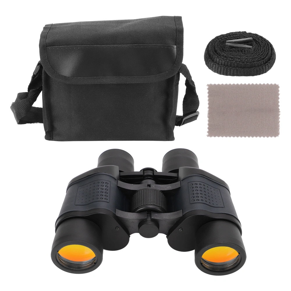 16x36 Binoculars High Definition Ergonomic Anti Slip Rotating Focusing Foldable Compact Black Binoculars with Cover