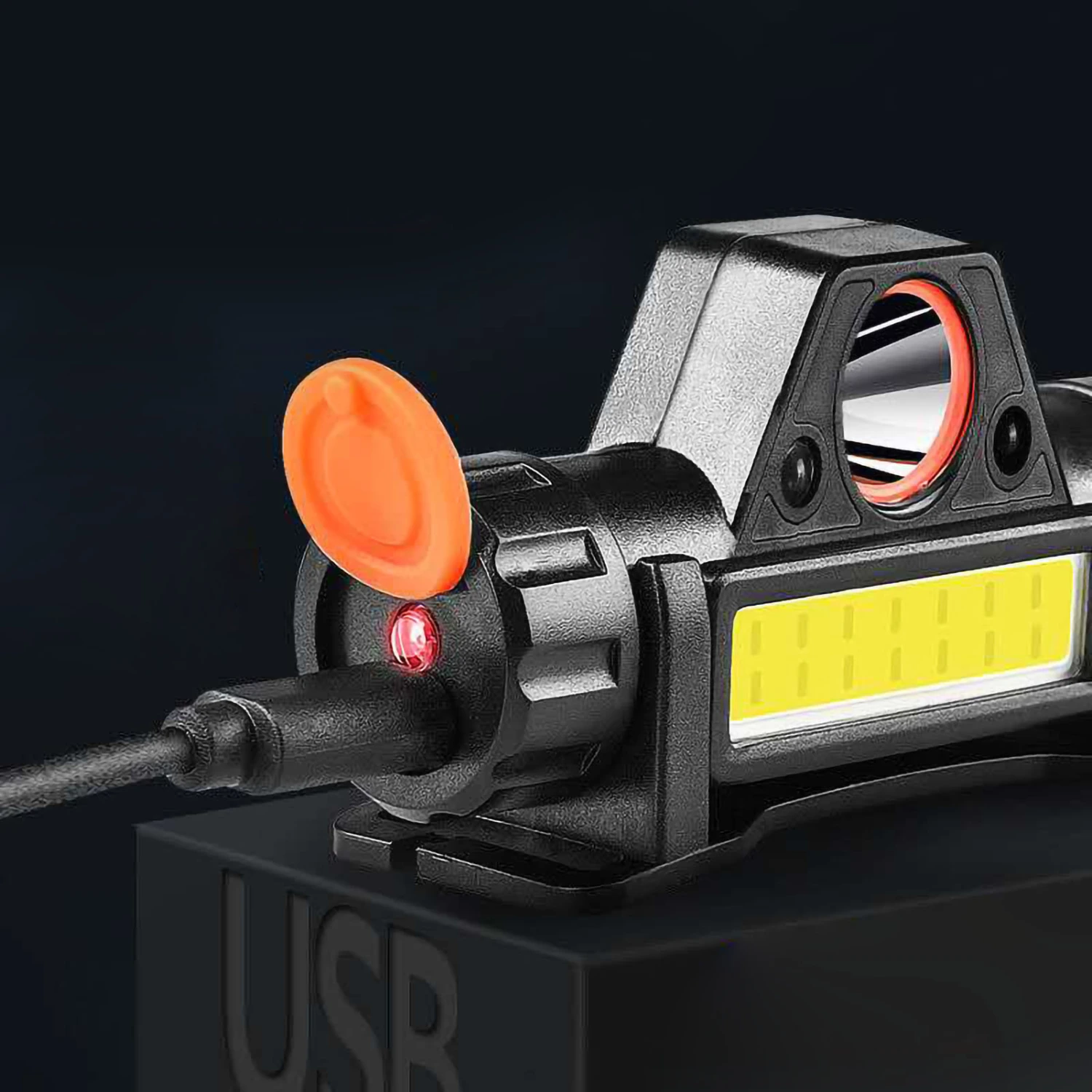 USB Charging Headlamp Multifunctional Powerful Flashlight Magnet LED Headlight for Outdoor Camping Fishing Model 101