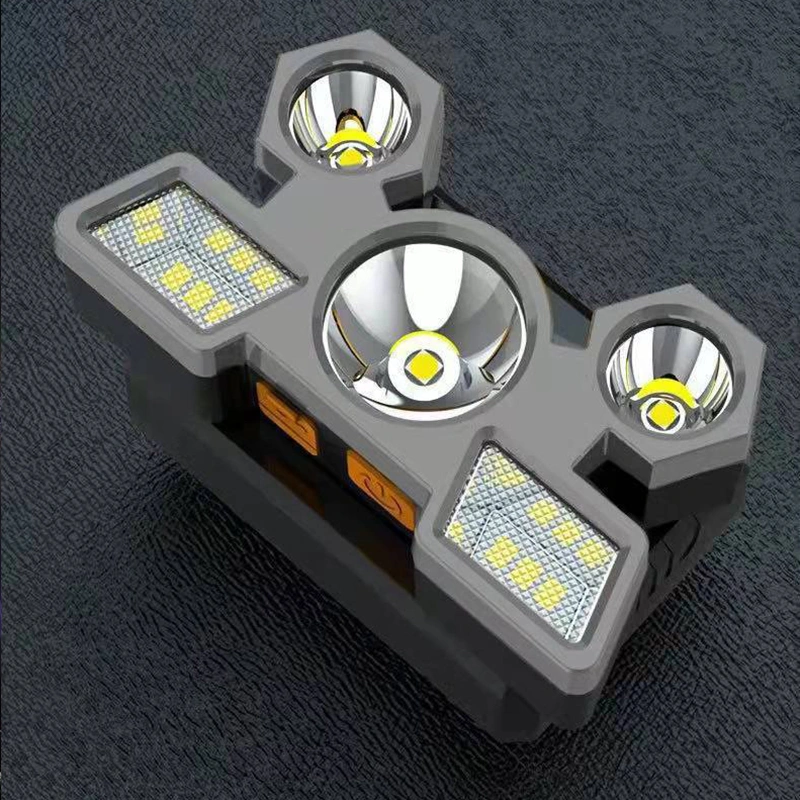 ABS Headlamp USB Charging Strong Light Long Distance Camping Headlight for Night Riding Night Fishing Dual Light Source