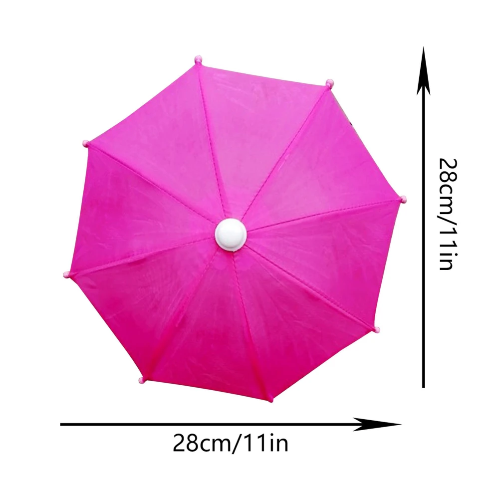 Printed Biker Small Umbrella Delivery Man Mini Cell Phone Sunshade