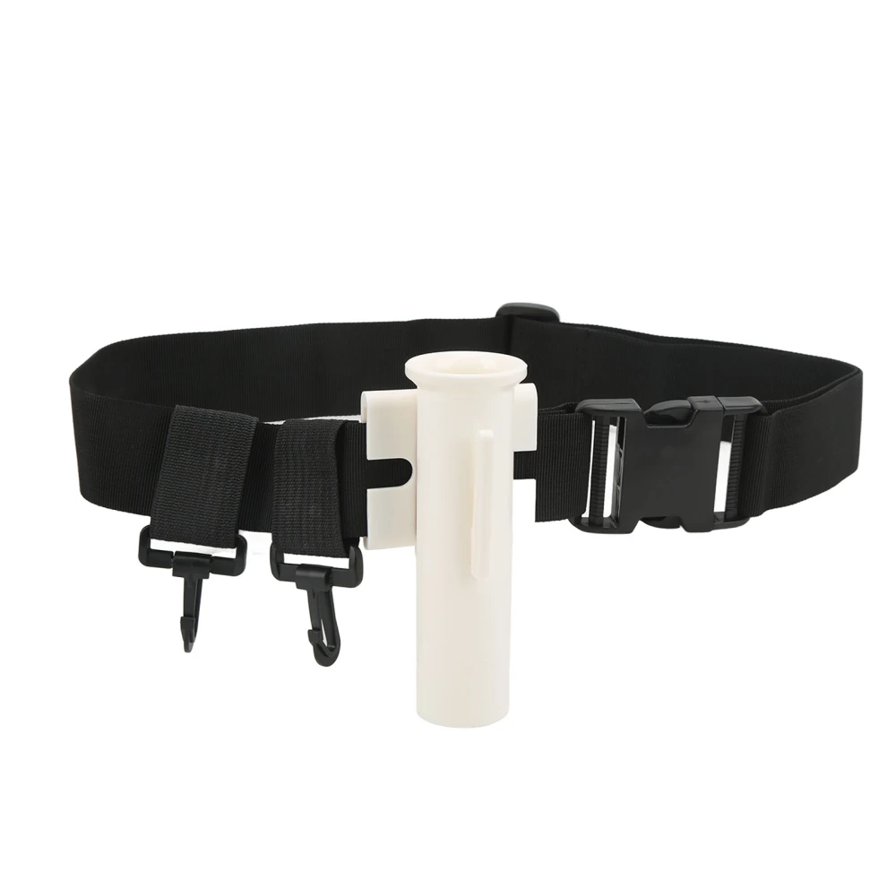 Fishing Rod Belt ABS Plastic Regulable Safety Buckle Hook Design Waist Fishing Rod Holder for Rock Fishing Boat Fishing