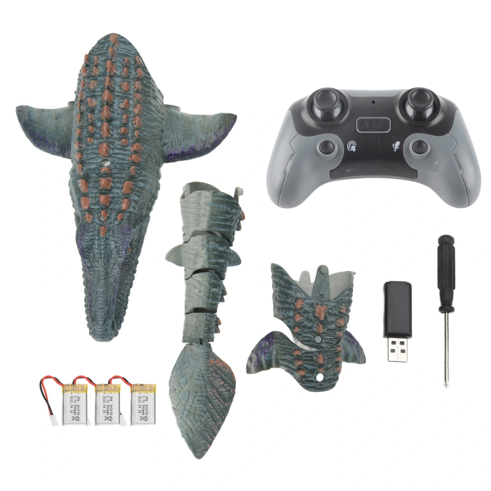 Mosasaurus Dinosaur Toy Remote Control Wireless Realistic Sea Monster Toy for Kid Over Six Years Old Three Batteries