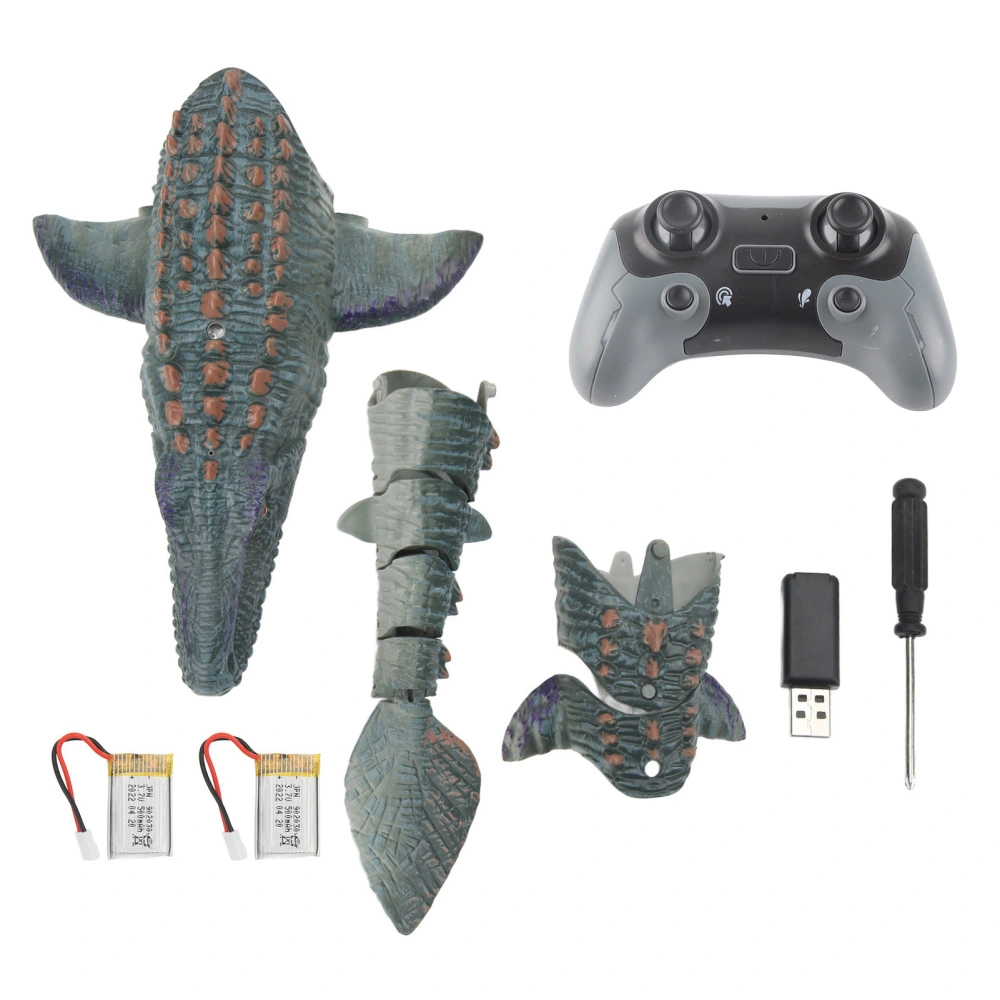 Mosasaurus Dinosaur Toy Remote Control Wireless Realistic Sea Monster Toy for Kid Over Six Years Old Dual Batteries