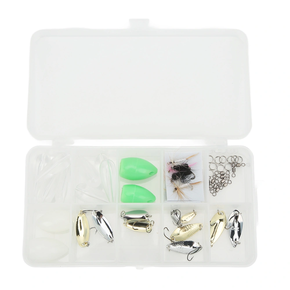 Fly Fishing Lure Kit Plastic Stainless Steel Sequins Fly Hooks Assisted Thrower Fishing Accessories