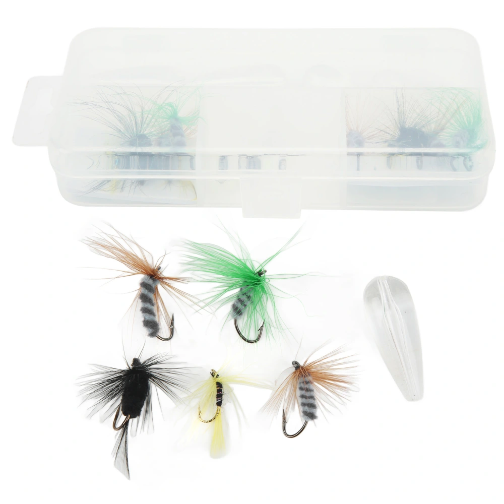 Fly Fishing Flies Kit Fly Fishing Bait Kit with Thrower Hook Swivel Plastic Beads Storage Box