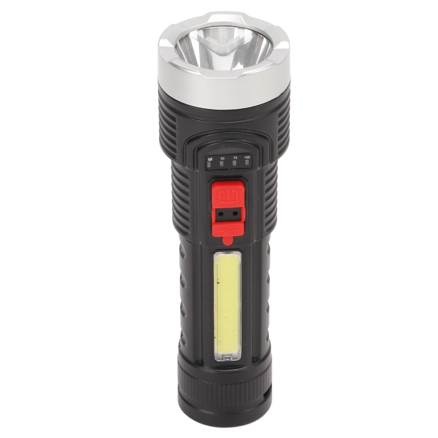 USB Rechargeable Flashlight 500LM Waterproof COB Lampwick Portable Handheld Flashlight for Outdoor Camping Hiking Fishing