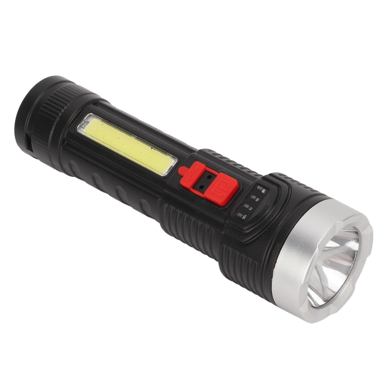 USB Rechargeable Flashlight 500LM Waterproof COB Lampwick Portable Handheld Flashlight for Outdoor Camping Hiking Fishing