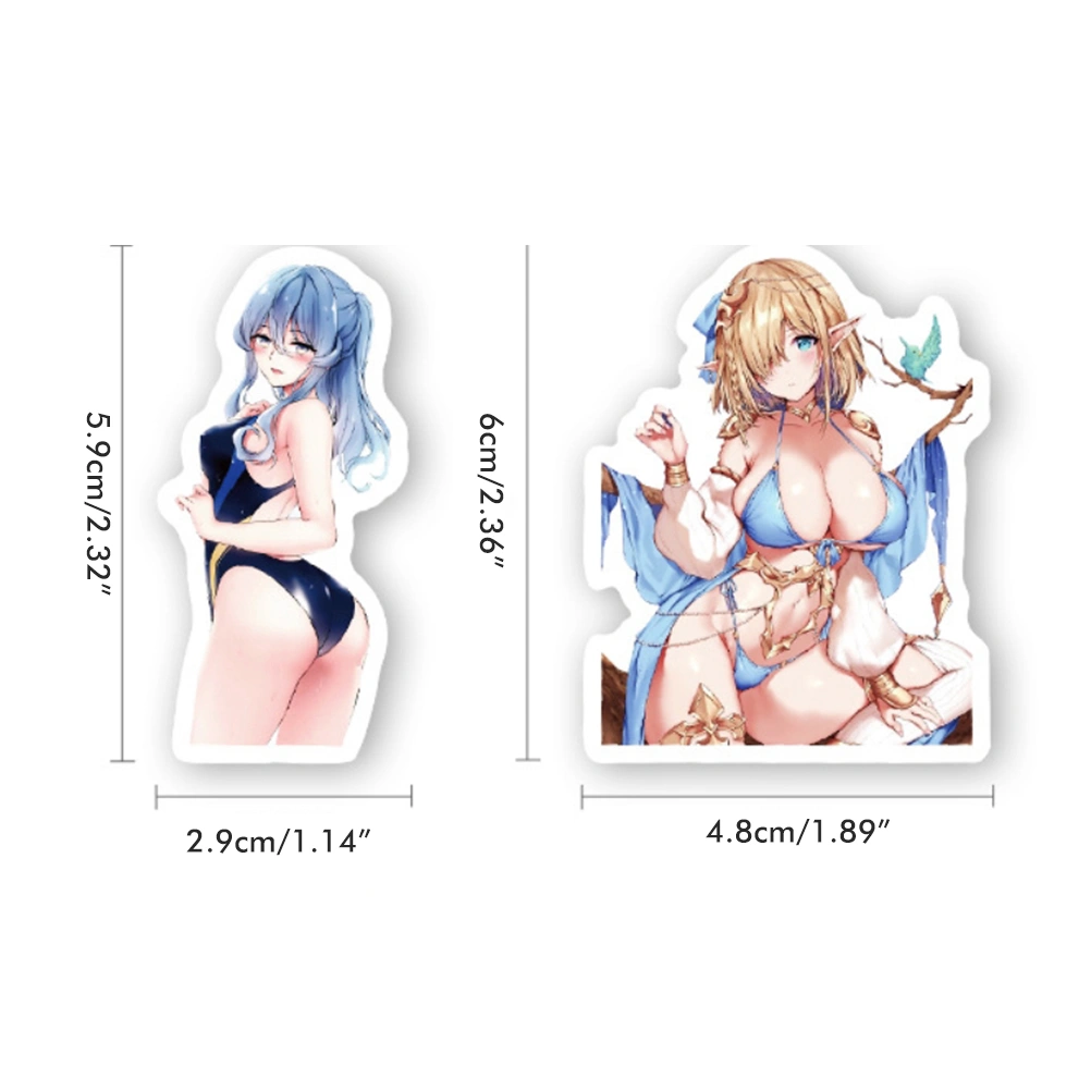 50Pcs Anime Girl Stickers Waterproof Stickers for Laptop Phone Water Bottle Computer Luggage Helmet Skateboard Car BP-0000263