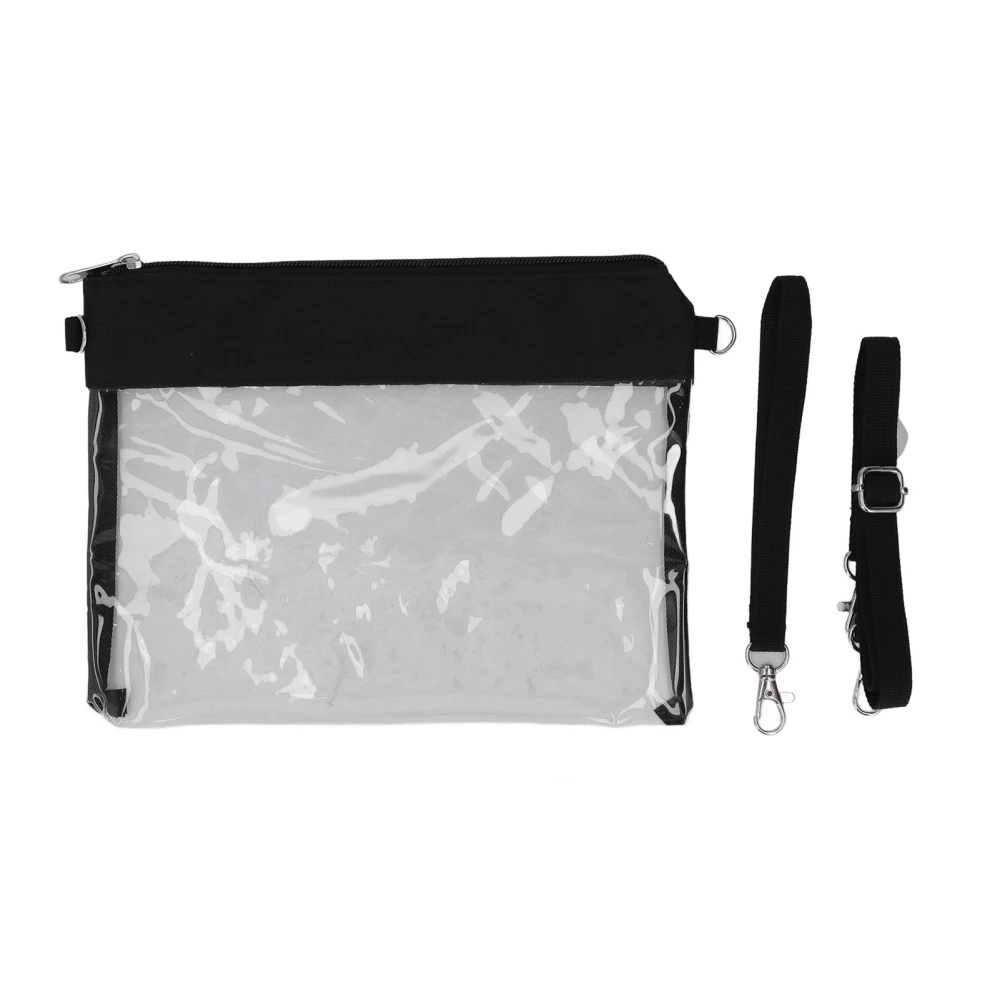 Clear Shoulder Bag Transparent PVC Zipped Design Waterproof Durable Shoulder Messenger Bag for Shopping