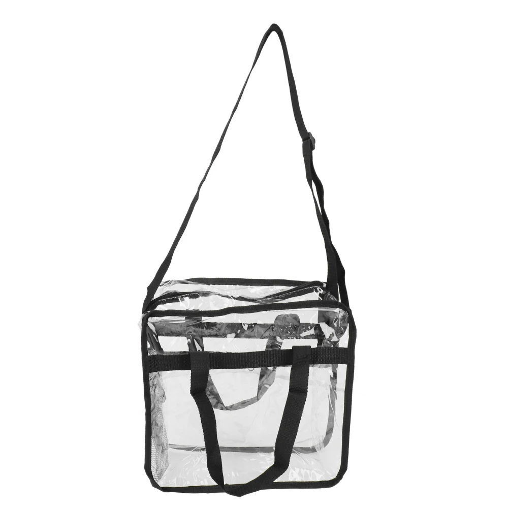 Large Capacity Transparent Casual Tote Bag PVC Clear Toiletry Handbag Portable Shopping Bag for Travel Beach