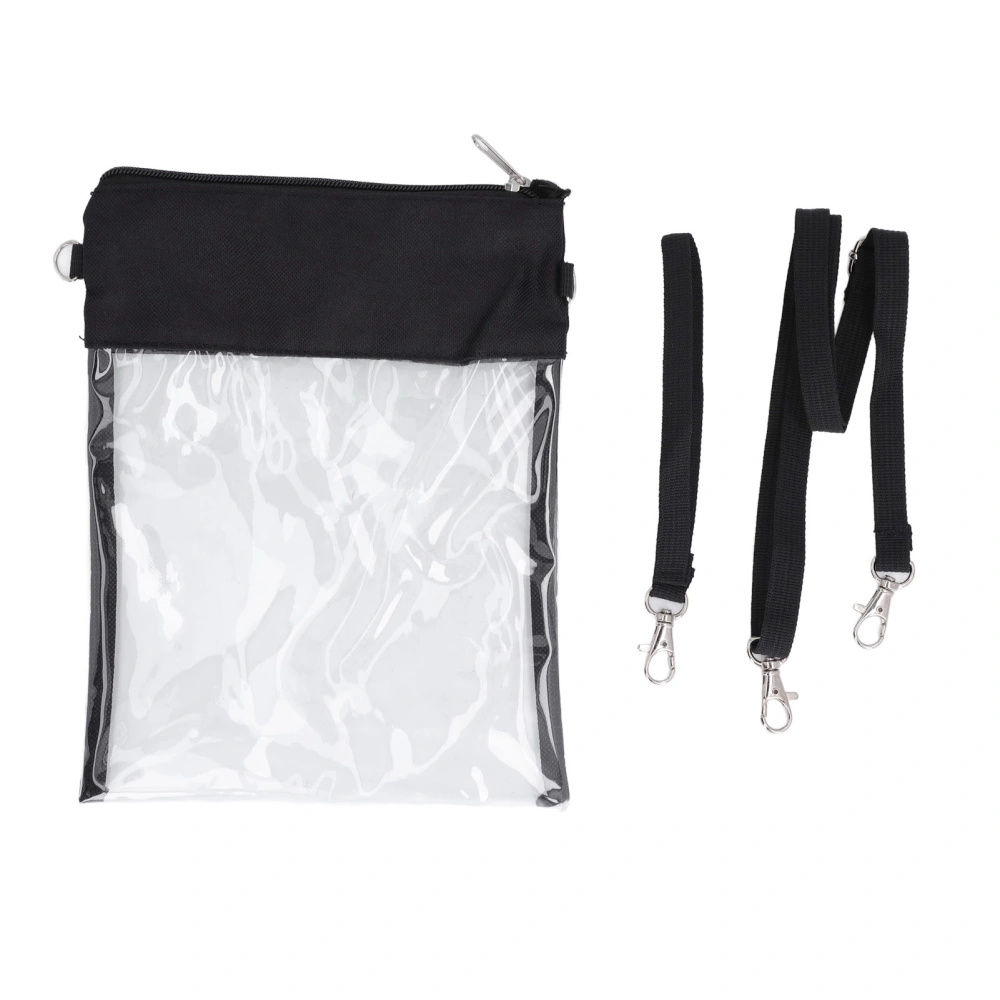 BuyWeek Clear Messenger Bag Vertical Style Visible Lining Regulable Shoulder Straps PVC Material Waterproof Transparent Beach Bag