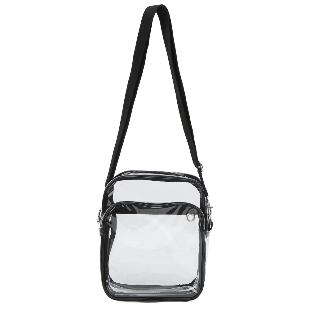 Clear Messenger Bag Large Capacity Adjustment PVC Dirt and Water Resistant Transparent Shoulder Bag