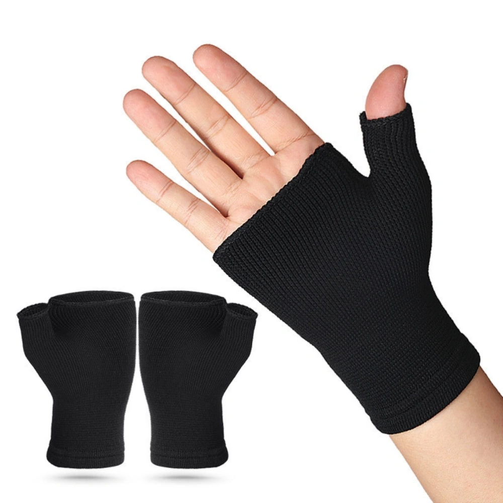 BuyWeek 1 Pair Wrist Support Sleeves Anti Slip Breathable Knit Wrist Compression Sleeves for Women Men Outdoor Sports Cycling Fitness