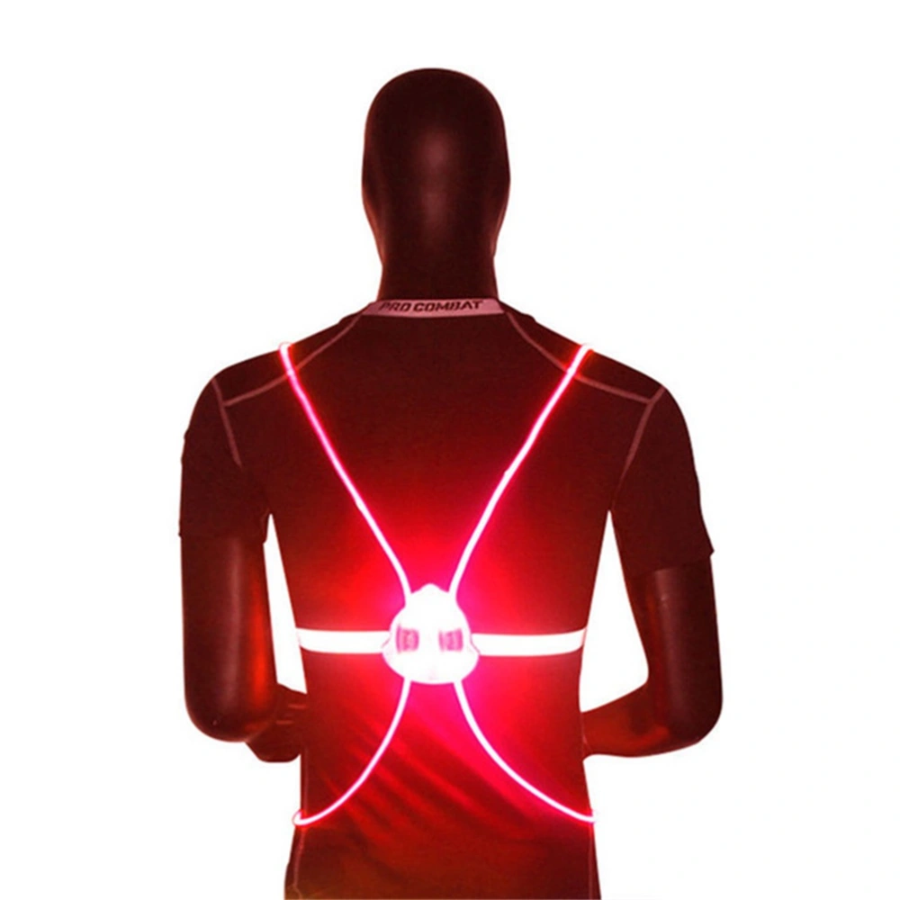 Outdoor 360 Reflective LED Flash Driving Vest High Visibility Night Running Cycling Riding Safety Bike Vest