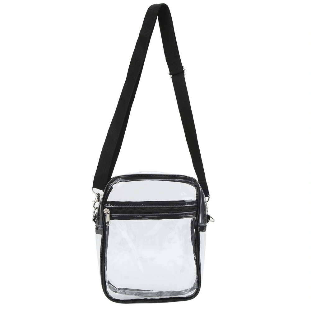 BuyWeek Clear Messenger Bag Stadium Approved Transparent PVC Shoulder Bag for Work Business L