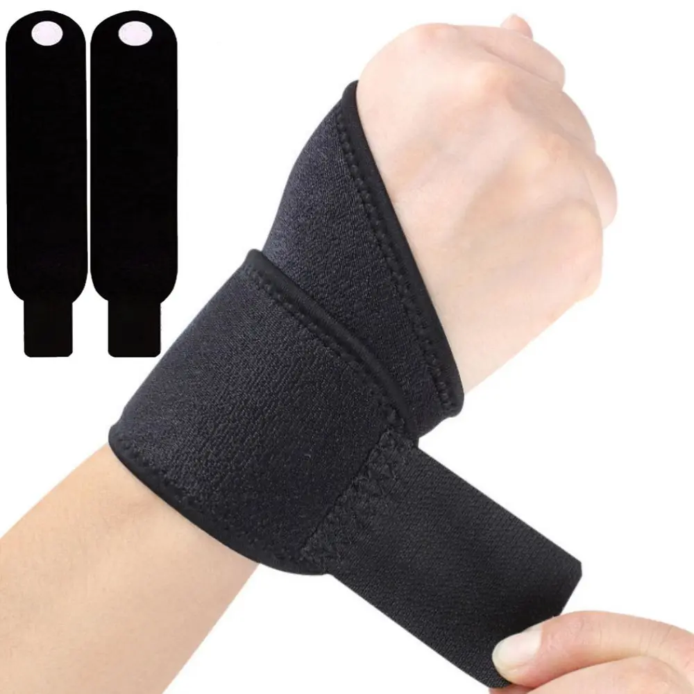 BuyWeek 2Pcs Wrist Brace Adjustable Compression Wrist Supports Wrist Strap for Fitness Sports Protecting Tendonitis Discomfort Relief